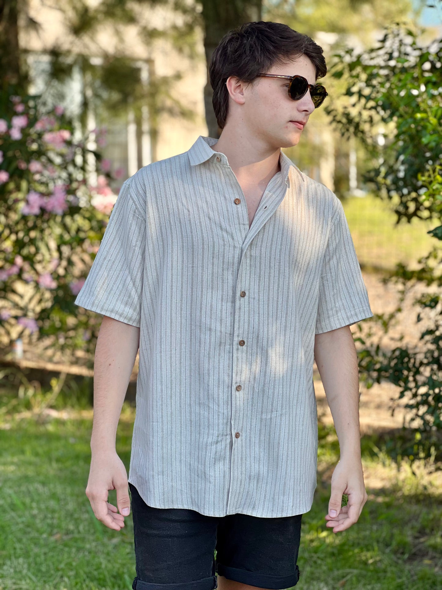 Camisa de Lino - Manga Corta