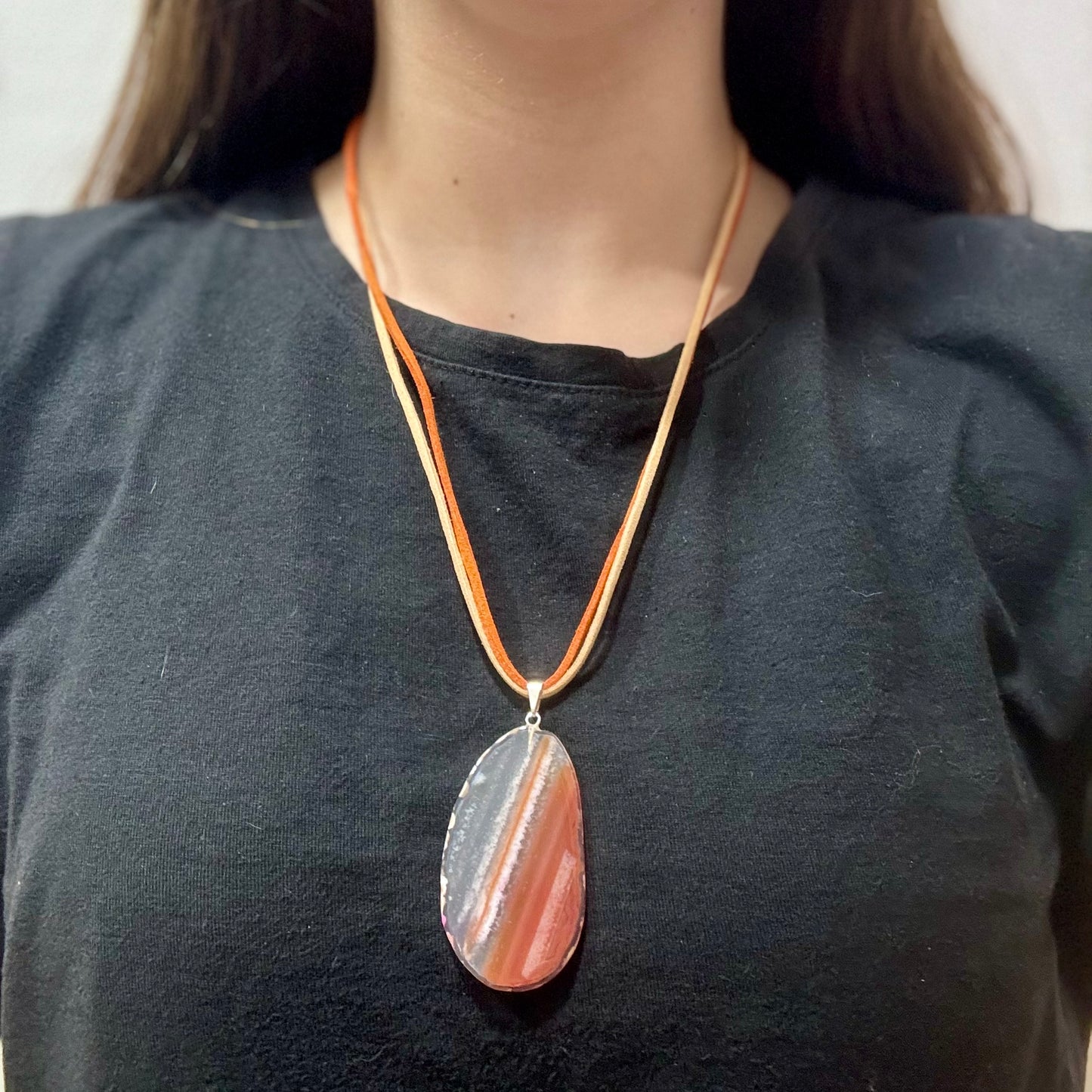Colgante Ágata Naranja