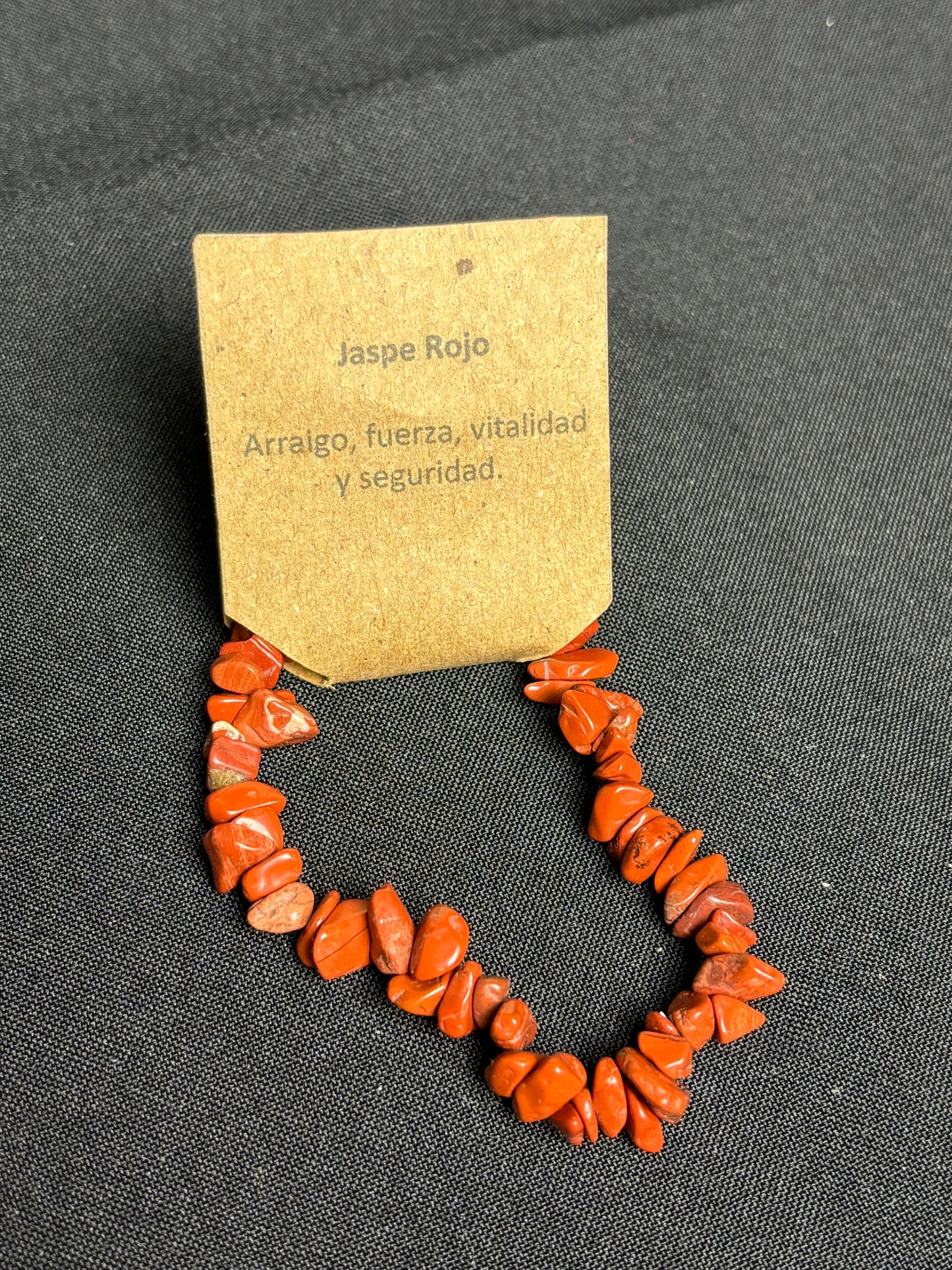 Pulsera Escallas Jaspe Rojo