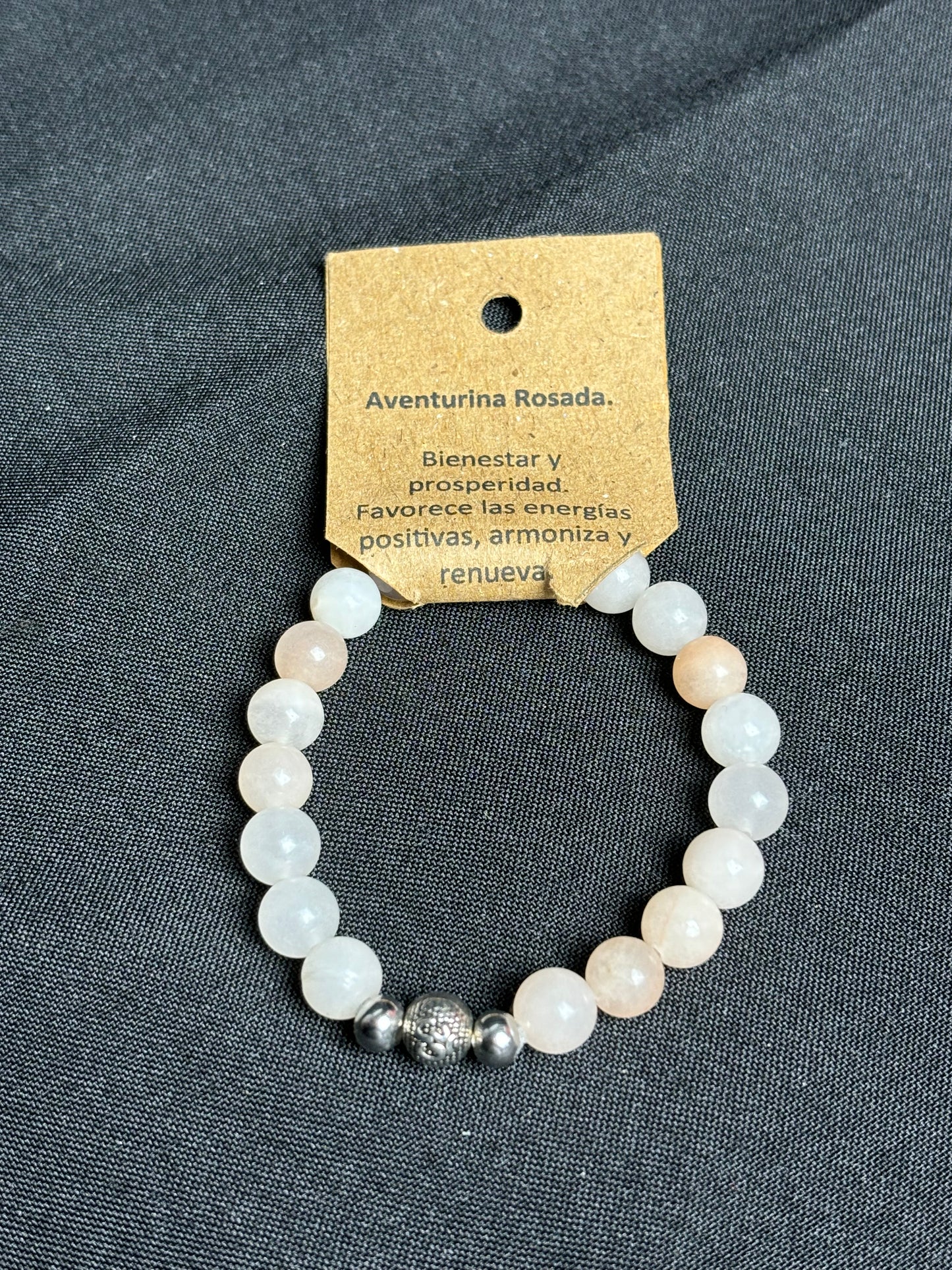 Pulsera Aventurina Rosada + Buda