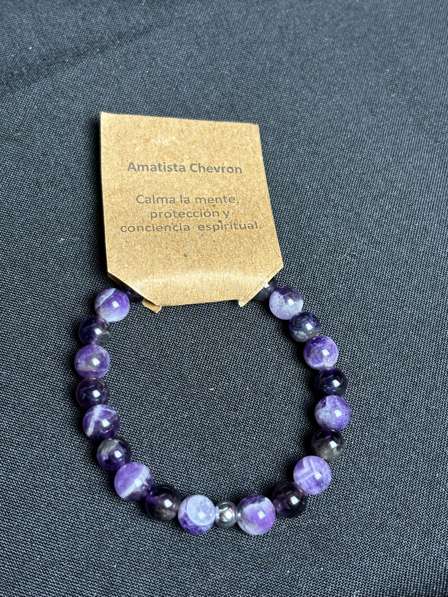 Pulsera Amatista Chevron