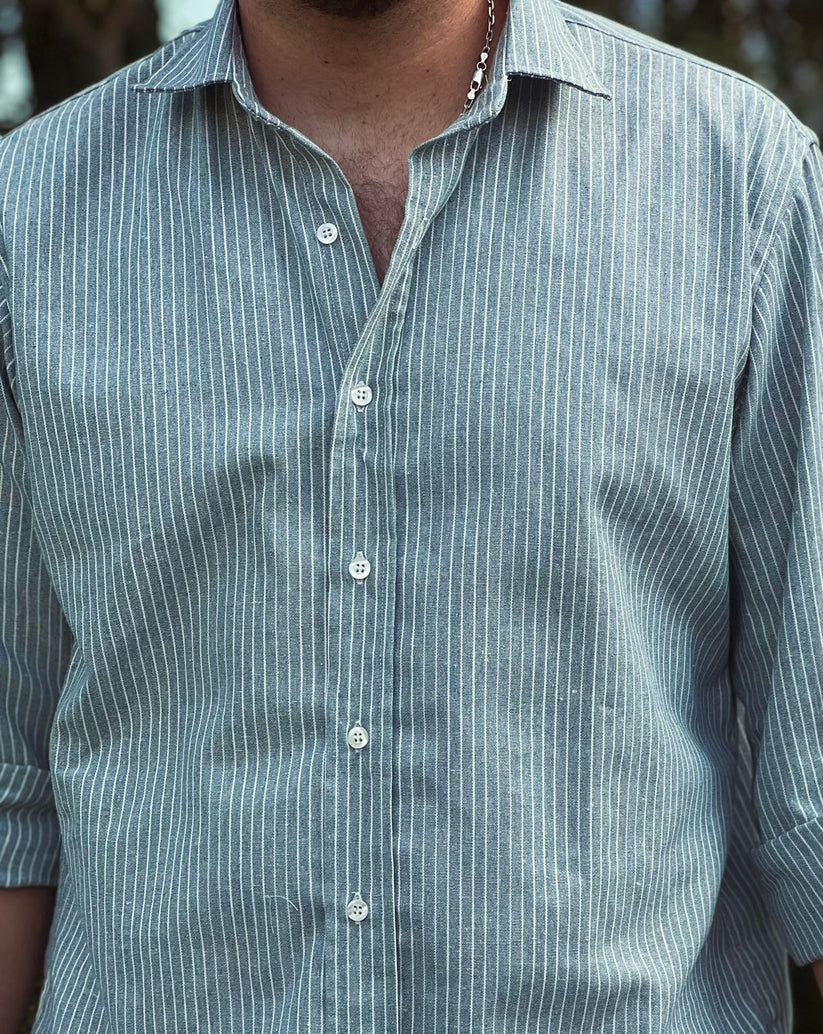 Camisa de Lino Manga Larga