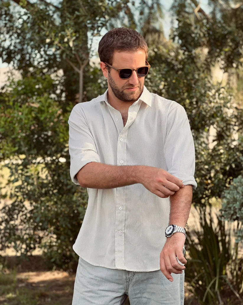 Camisa de Lino Manga Larga