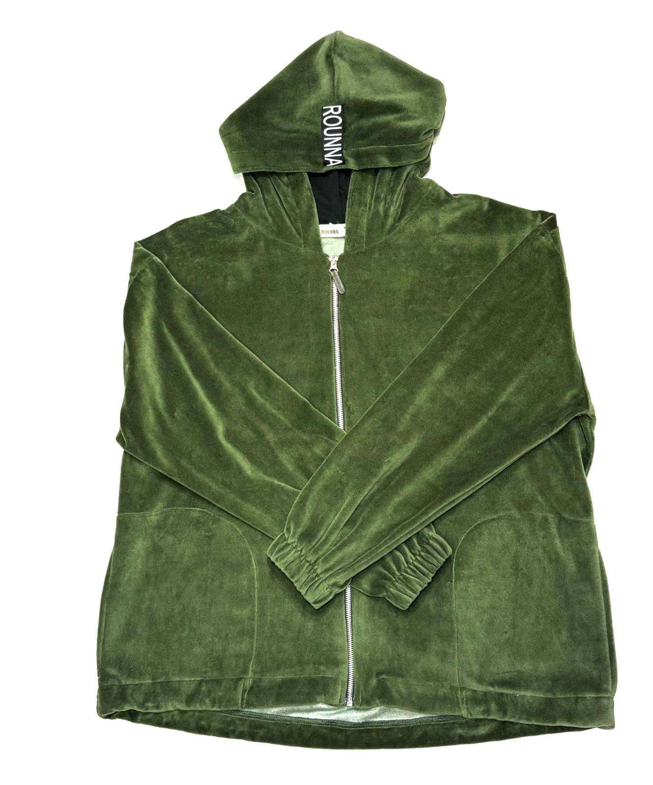 Campera Rounna Verde con Capucha