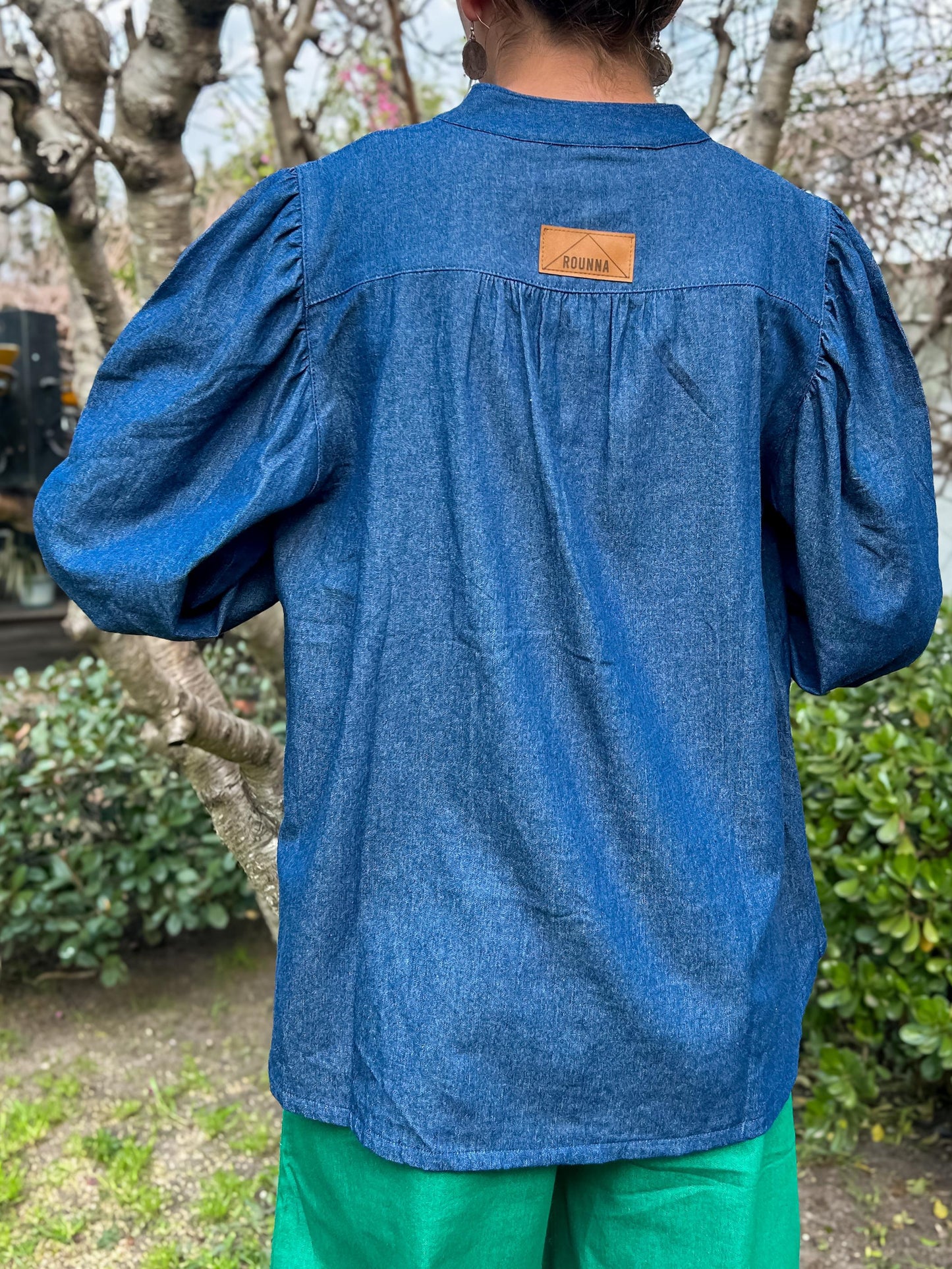 Camisa de Jean Con Volados