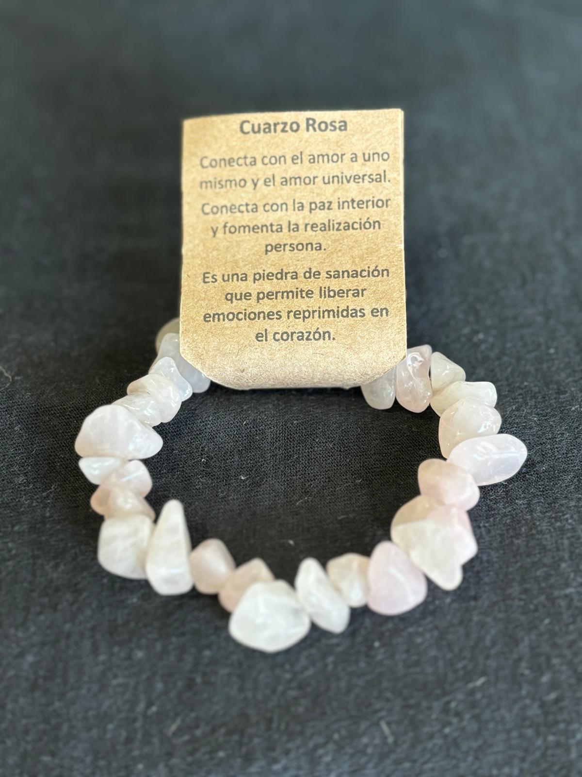 Pulsera Escallas Cuarzo Rosa