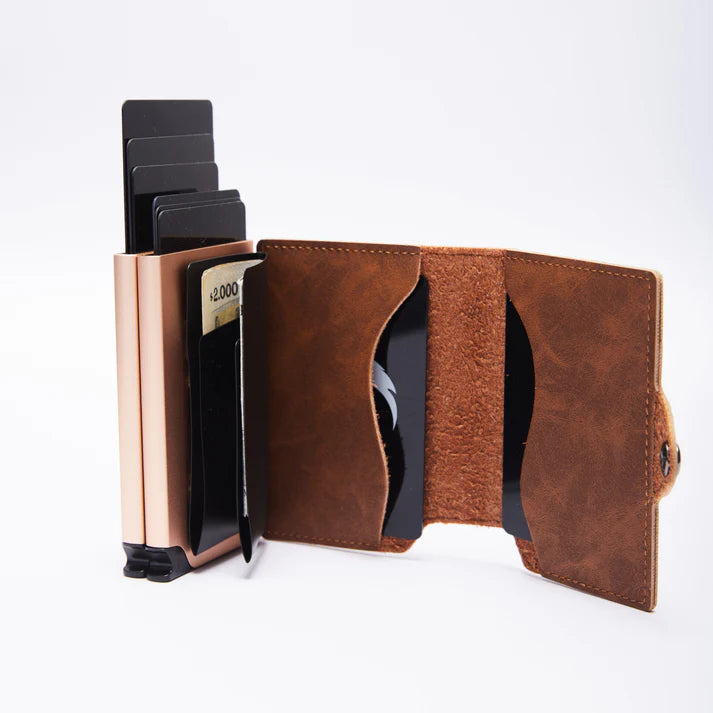 Billetera Pacífico Double Brown&Gold