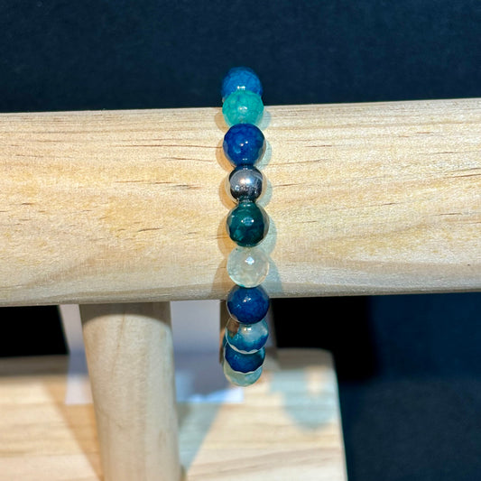 Pulsera Ágata Azul y Verde