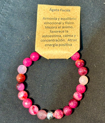 Pulsera Ágata Fucsia