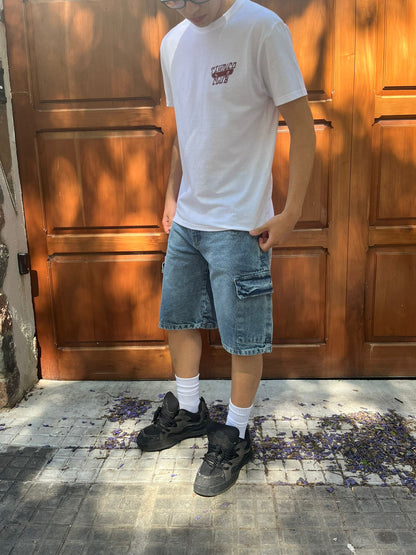 Bermuda Baggy Cargo Azul