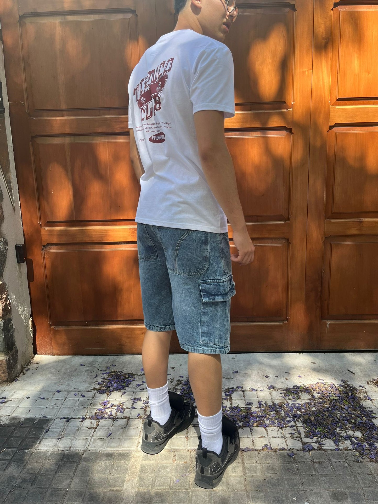 Bermuda Baggy Cargo Azul