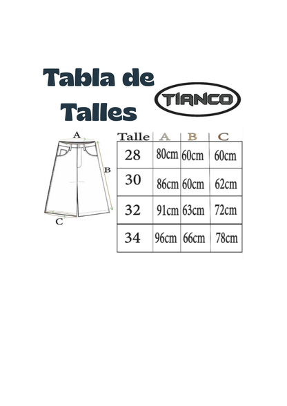 Bermuda Baggy Cargo Negra con Flecos