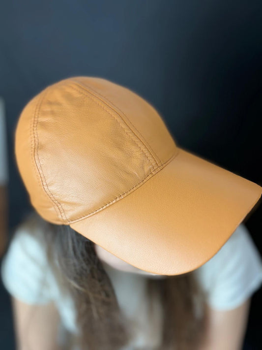 Gorra de Cuero - Color Camel